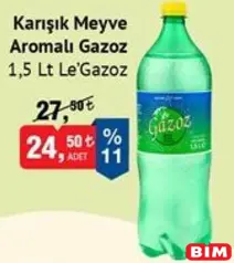 LE'GAZOZ KARIŞIK MEYVE AROMALI GAZOZ 1,5 LT fiyat ve kampanya bilgisi